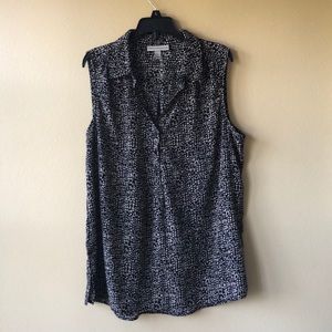 Black and Tan Patterned Tank